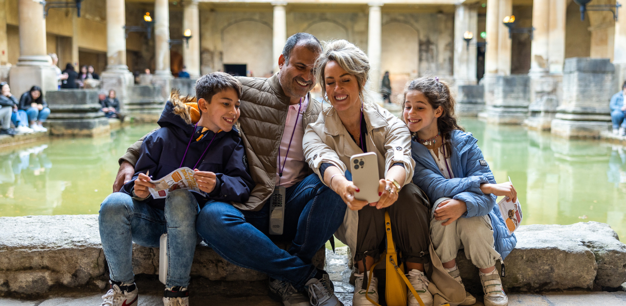 Family at Roman Baths